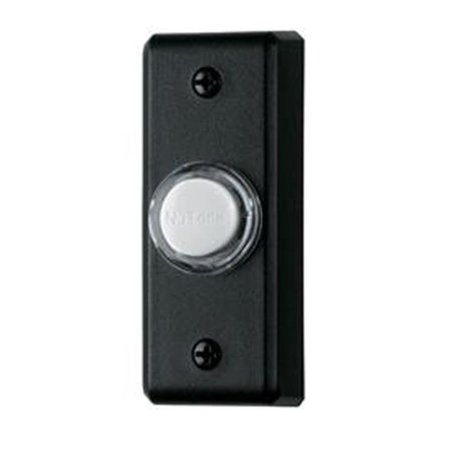 BROAN-NUTONE Broan-Nutone PB69LBL Lighted Rectangular Pushbutton; Black PB69LBL